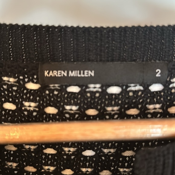 Karen Millen, knit black and white sweater. - Picture 3 of 3